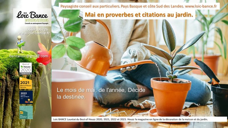 Mai en proverbes et citations au jardin de mai