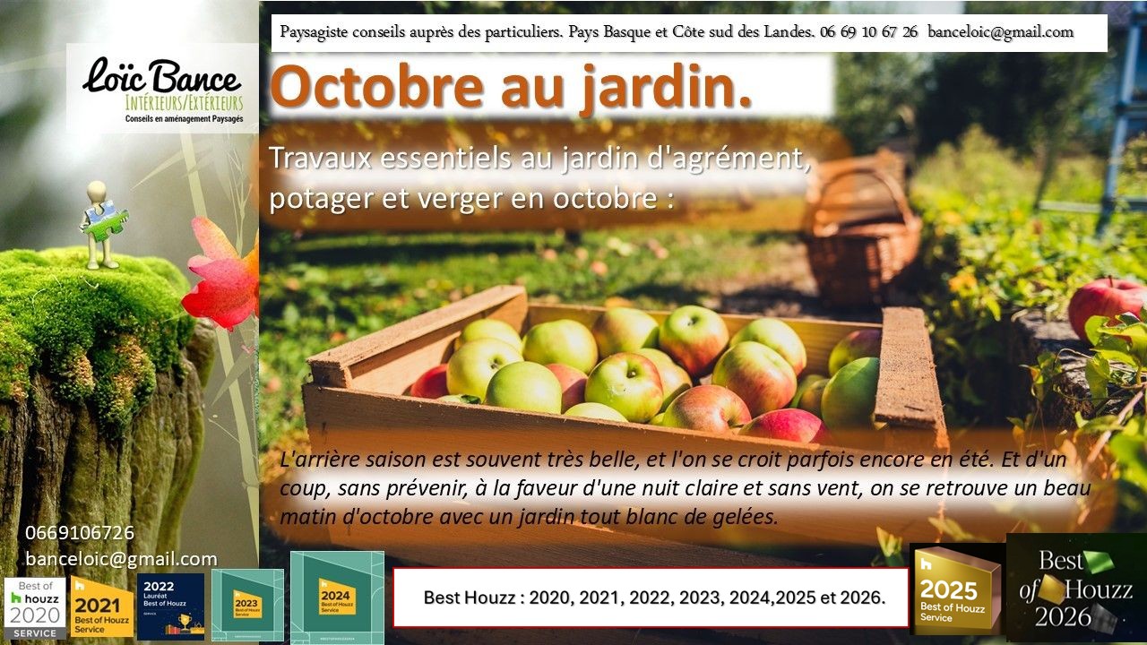 Octobre 2026 au jardin par  Paysagiste Pays Basque Paysagiste Landes