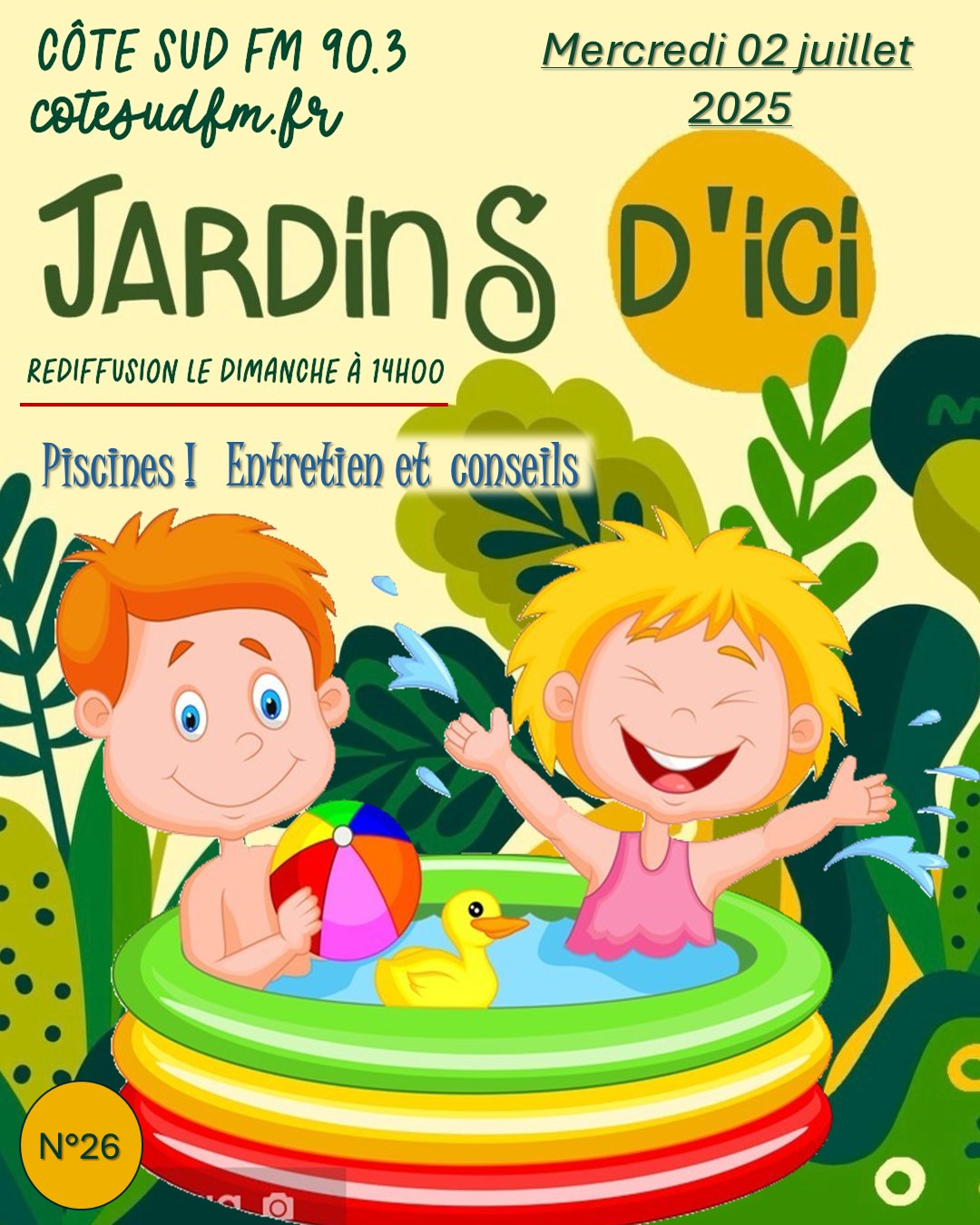 Piscines; Piscines Landes; Piscines Pays basque; Créations piscines; Entretien piscines; Radio d'ici; jardins; Cote Sud FM; Loïc BANCE; Concepteur de jardins; Paysagiste conseils; 